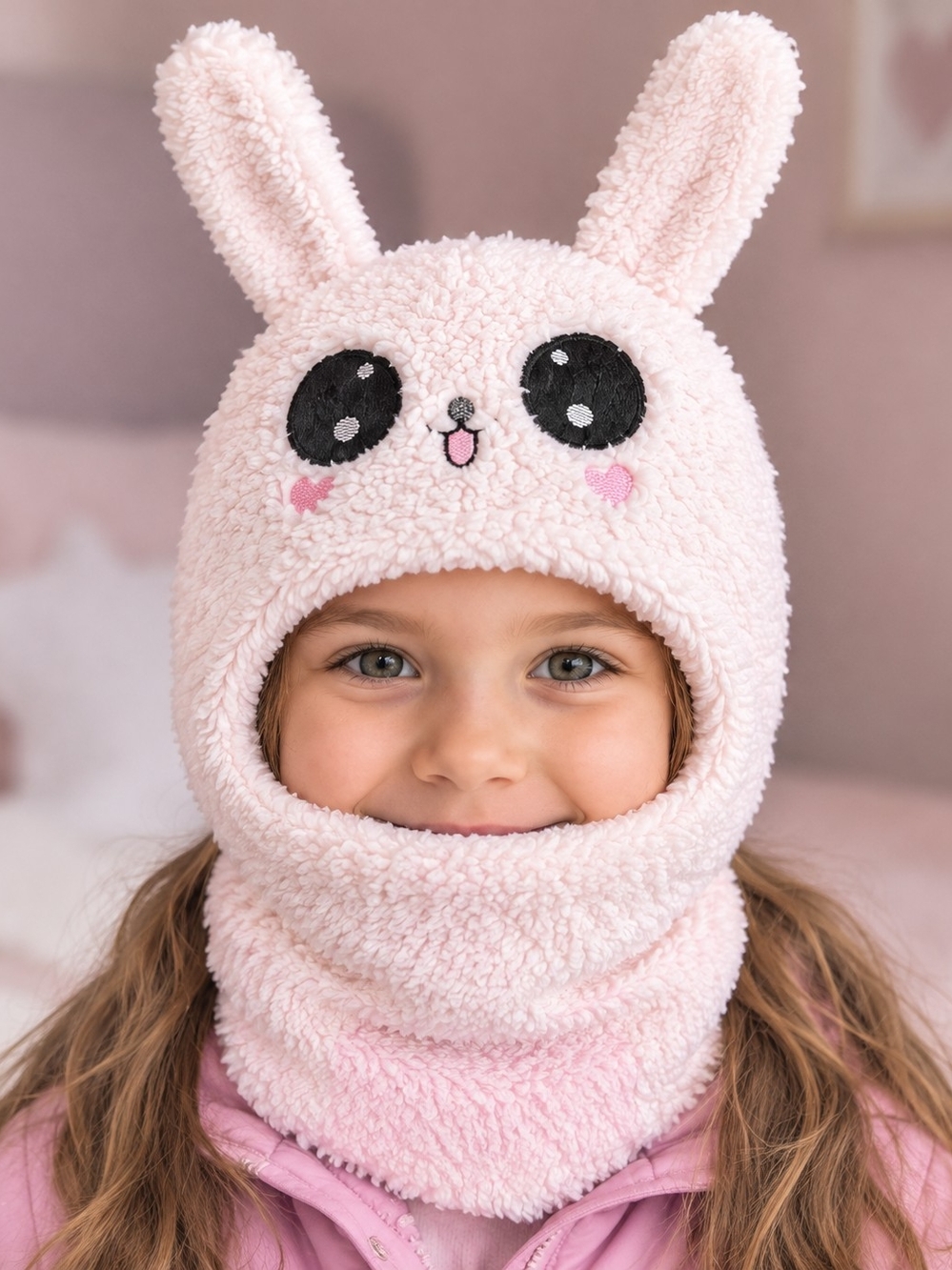 🐰 Adorable Plush Bunny Hat – Kids 3–4Y | Super Soft & Cozy 💕✨